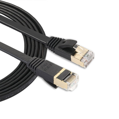 1.8m CAT7 10 Gigabit Ethernet Ultra Flat Patch Cable for Modem Router LAN Network - Built with Shielded RJ45 Connectors (Black) - Lan Cable and Tools by buy2fix | Online Shopping UK | buy2fix