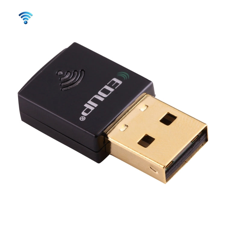 EDUP EP-AC1619 Mini Wireless USB 600Mbps 2.4G / 5.8Ghz 150M+433M Dual Band WiFi Network Card for Nootbook / Laptop / PC(Black) - USB Network Adapter by EDUP | Online Shopping UK | buy2fix