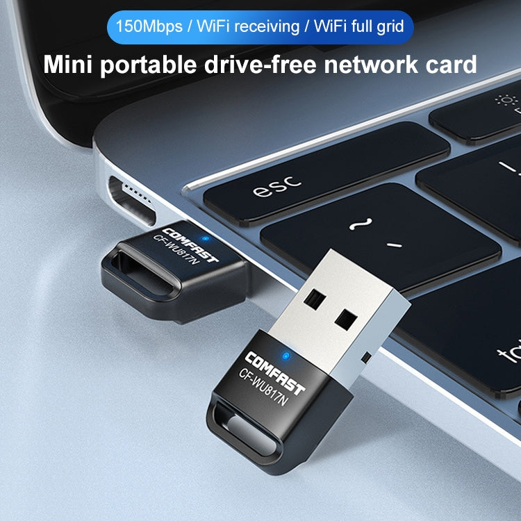 COMFAST WU817N 150Mbps 2.4G WiFi USB Free Drive Network Adapter -  by COMFAST | Online Shopping UK | buy2fix