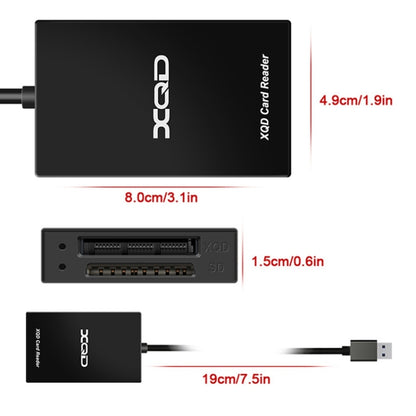 Rocketek CR312-A USB3.0 SD / XQD 2 in 1 Card Reader -  by ROCKETEK | Online Shopping UK | buy2fix