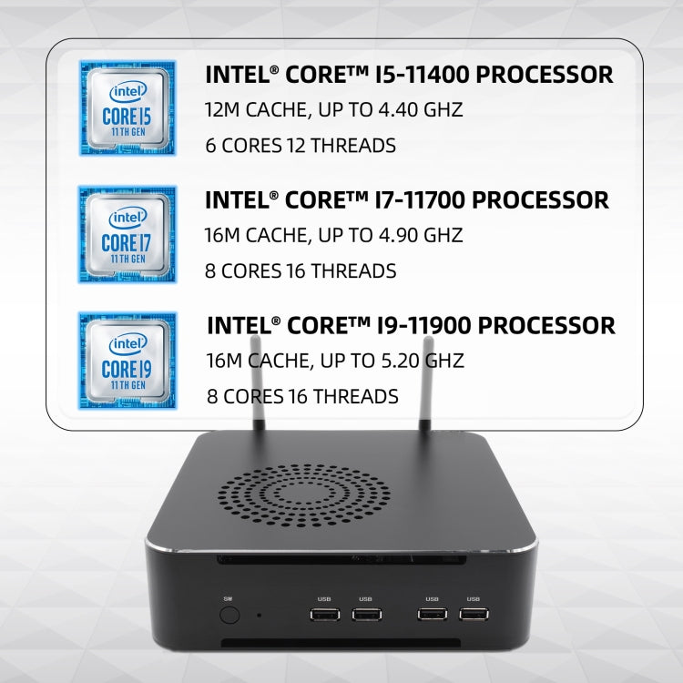 HYSTOU M7 Windows 7/8/10 / Linux System Mini PC, Intel Core G6400 Dual Core 4 Threads up to 4.0GHz, 32GB RAM+1TB SSD, UK Plug - Windows Mini PCs by HYSTOU | Online Shopping UK | buy2fix