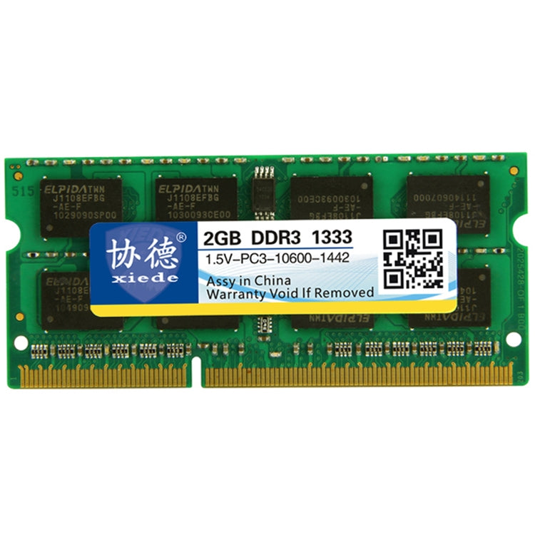 XIEDE X042 DDR3 1333MHz 2GB 1.5V General Full Compatibility Memory RAM Module for Laptop - RAMs by XIEDE | Online Shopping UK | buy2fix