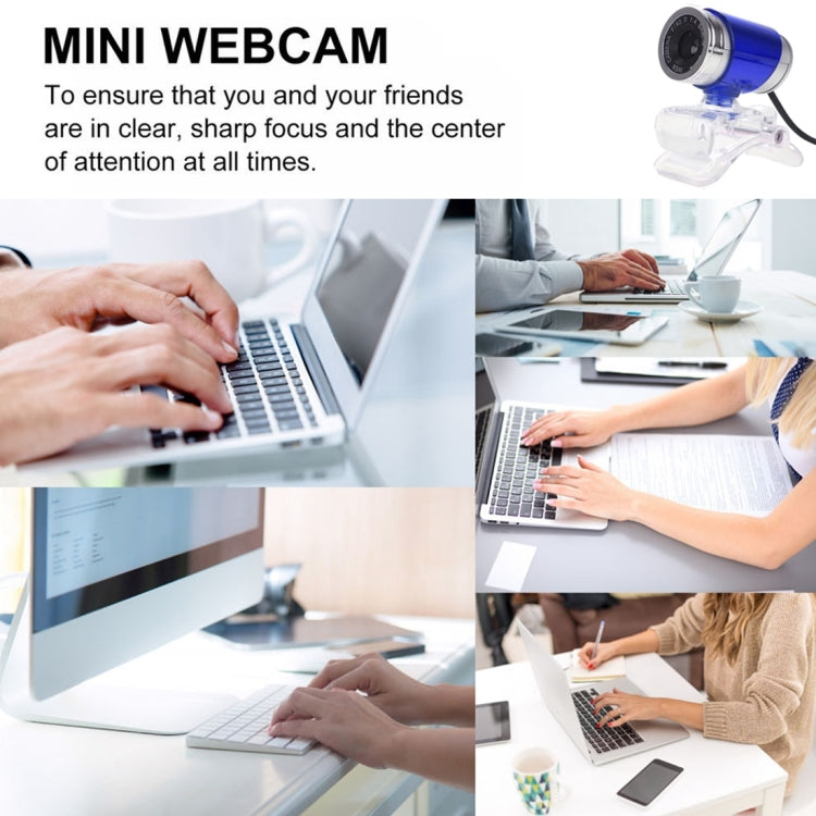 HXSJ A860 30fps 480P HD Webcam for Desktop / Laptop, with 10m Sound Absorbing Microphone, Length: 1.4m(Grey) - HD Camera by HXSJ | Online Shopping UK | buy2fix