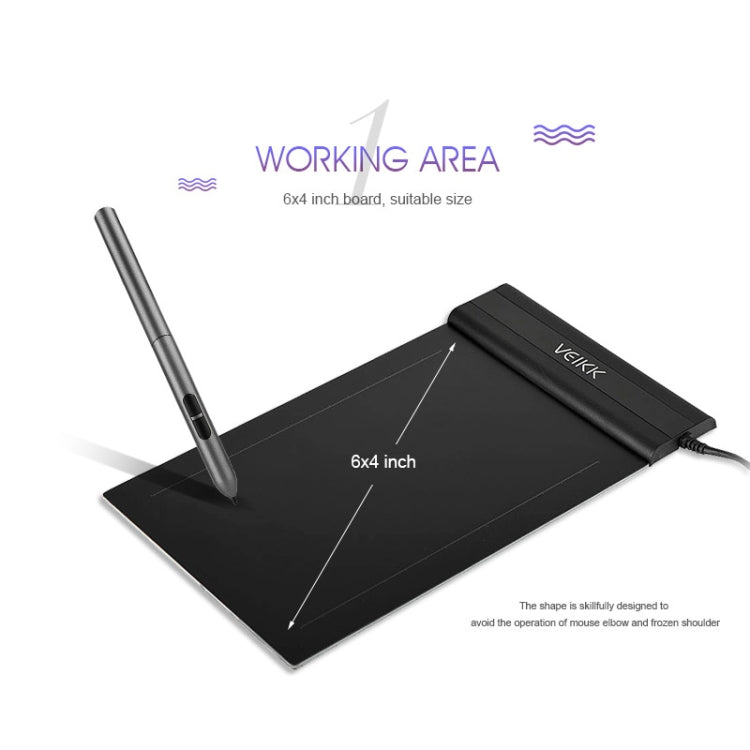 VEIKK S640 6x4 inch 5080 LPI Electronic Graphic Tablet - Consumer Electronics by VEIKK | Online Shopping UK | buy2fix