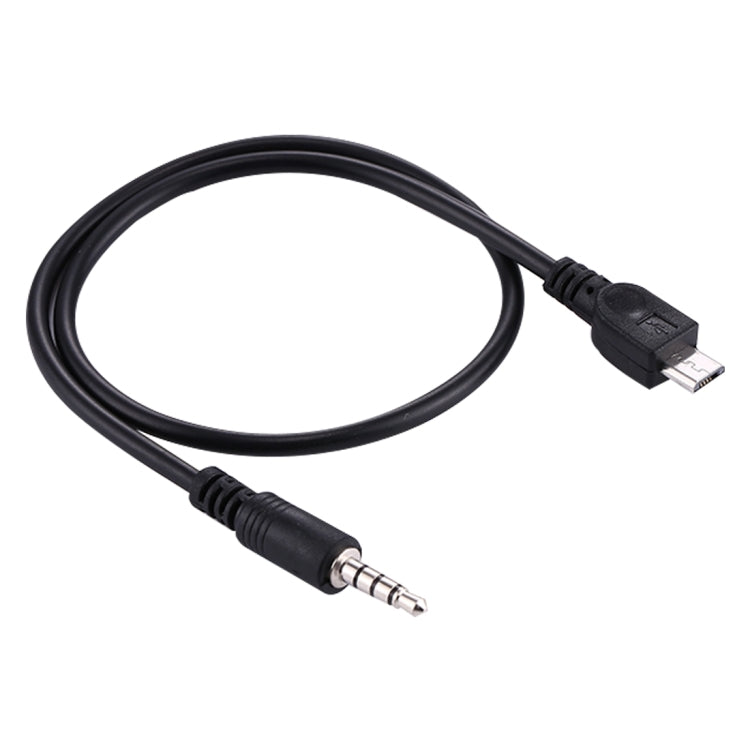 3.5mm Male to Micro USB Male Audio AUX Cable, Length: about 40cm(Black) - Computer & Networking by buy2fix | Online Shopping UK | buy2fix