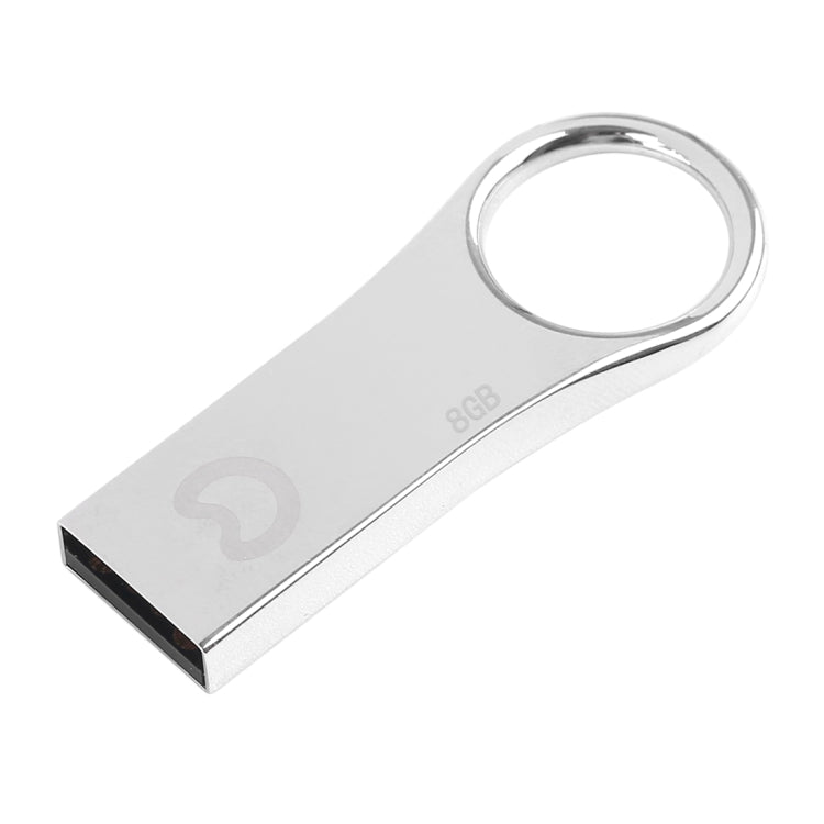 eekoo 8GB USB 2.0 Waterproof Shockproof Metal Ring Shape U Disk Flash Memory Card (Silver) - Computer & Networking by eekoo | Online Shopping UK | buy2fix