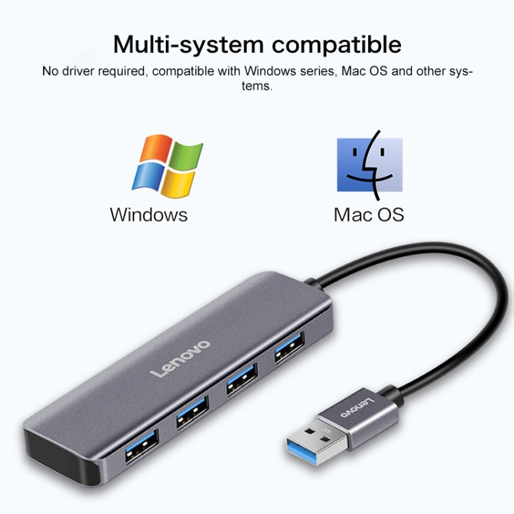 Lenovo U04 4 In 1 USB 3.0 Multi-port Converter Splitter Hub - Computer & Networking by Lenovo | Online Shopping UK | buy2fix