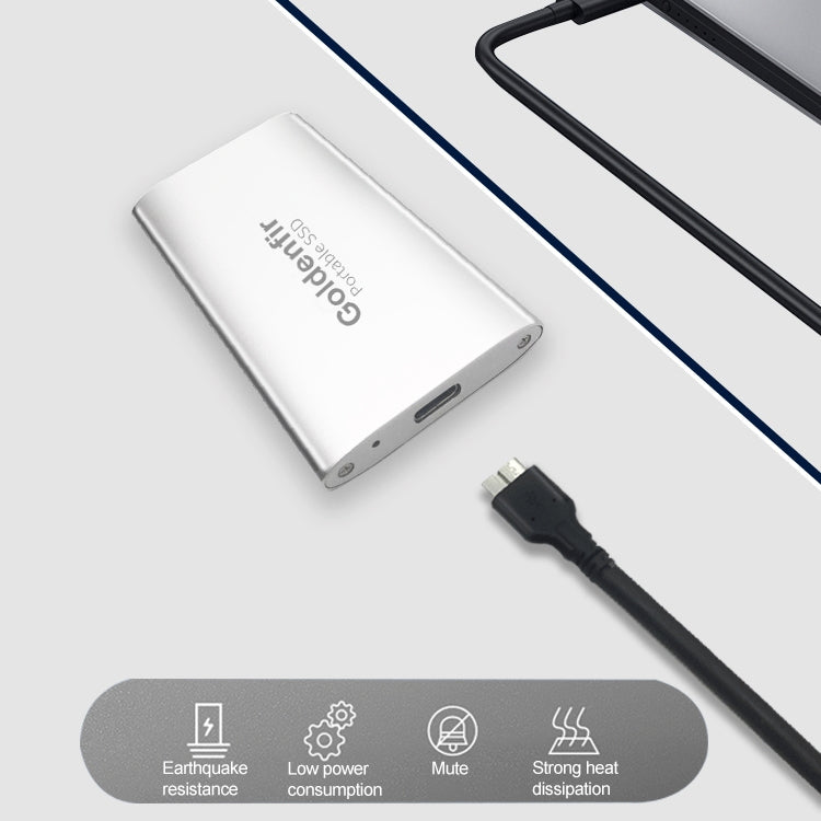 Goldenfir NGFF to Micro USB 3.0 Portable Solid State Drive, Capacity: 64GB(Silver) - Computer & Networking by Goldenfir | Online Shopping UK | buy2fix