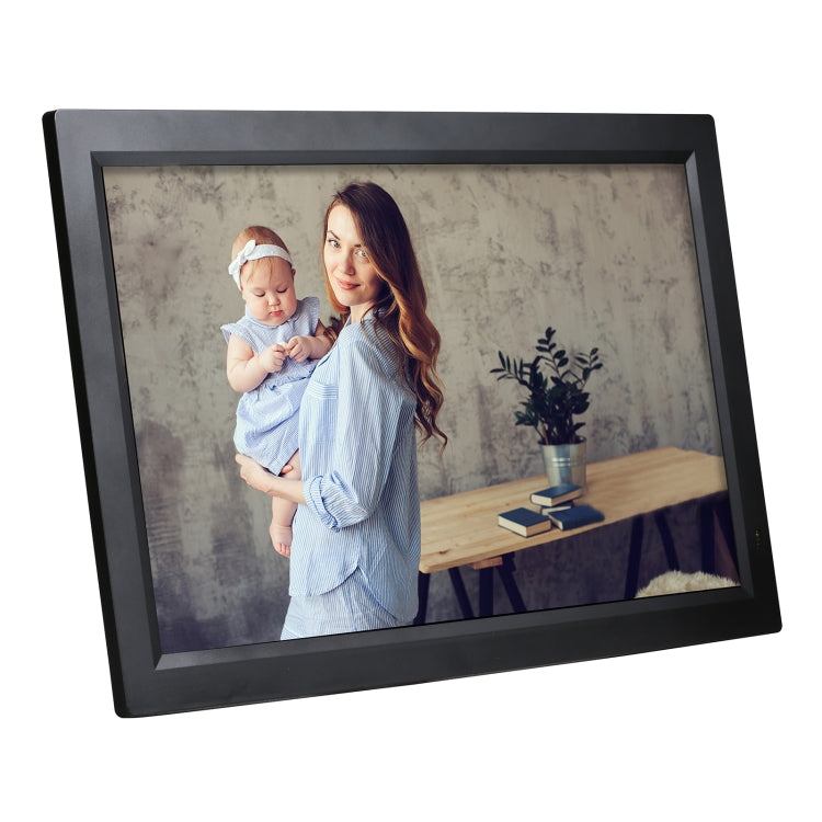 21.5 inch LED Display Digital Photo Frame with Holder & Remote Control, US Plug(Black) - Consumer Electronics by buy2fix | Online Shopping UK | buy2fix