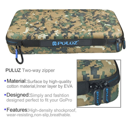 PULUZ Camouflage Pattern Waterproof Carrying and Travel Case for for GoPro Hero11 Black / HERO10 Black / HERO9 Black / HERO8 Black / HERO7 /6 /5 /5 Session /4 Session /4 /3+ /3 /2 /1, DJI Osmo Action  ... Cameras Accessories, Large Size: 32cm x 22cm x 7cm - DJI & GoPro Accessories by PULUZ | Online Shopping UK | buy2fix