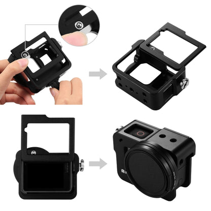 PULUZ Housing Shell CNC Aluminum Alloy Protective Cage with Insurance Frame & 52mm UV Lens for GoPro HERO(2018) /7 Black /6 /5(Black) - DJI & GoPro Accessories by PULUZ | Online Shopping UK | buy2fix