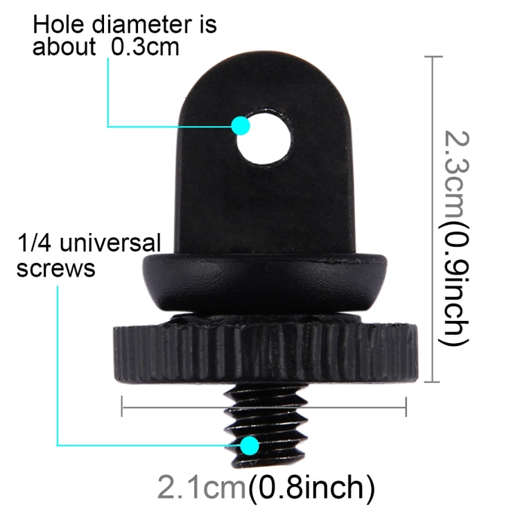 PULUZ Mini Size 1/4 inch Screw Tripod Mount Adapter for for GoPro Hero11 Black / HERO10 Black /9 Black /8 Black /7 /6 /5 /5 Session /4 Session /4 /3+ /3 /2 /1, DJI Osmo Action and Other Action Cameras, 3.9mm Diameter Screw Hole, 2.2cm Diameter - DJI & GoPro Accessories by PULUZ | Online Shopping UK | buy2fix