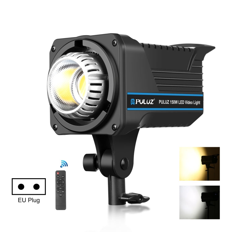 PULUZ 220V 150W Studio Video Light  3200K-5600K Dual Color Temperature Built-in Dissipate Heat System with Remote Control(EU Plug) - Shoe Mount Flashes by PULUZ | Online Shopping UK | buy2fix