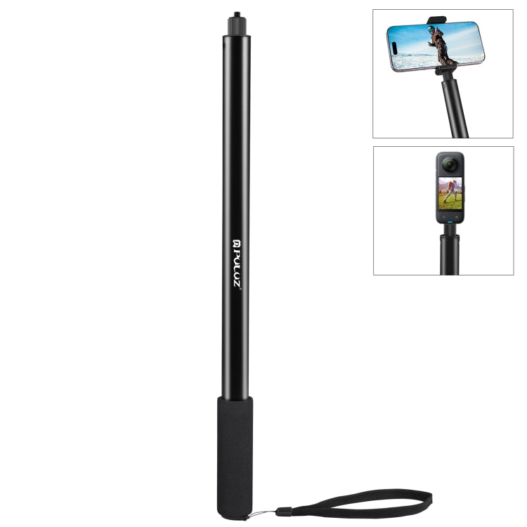 PULUZ 2m Metal Selfie Stick Monopod  for Insta360 One RS / X2 / X3 (Black) - Self Monopod Grip by PULUZ | Online Shopping UK | buy2fix