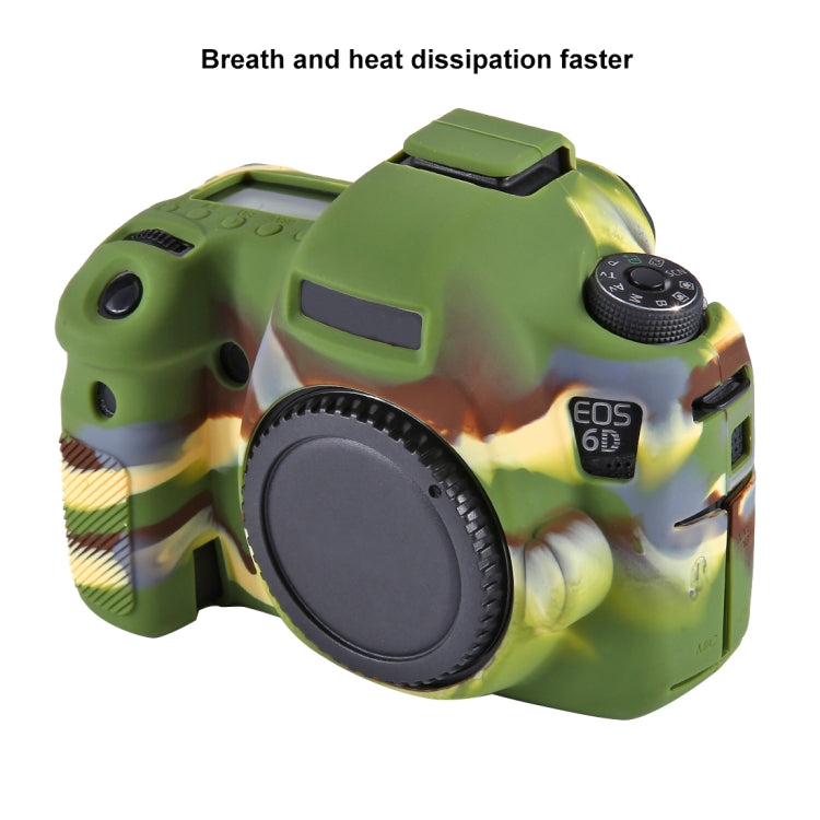 PULUZ Soft Silicone Protective Case for Canon EOS 6D(Camouflage) - Camera Accessories by PULUZ | Online Shopping UK | buy2fix