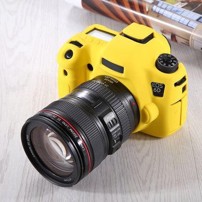 PULUZ Soft Silicone Protective Case for Canon EOS 6D(Yellow) - Camera Accessories by PULUZ | Online Shopping UK | buy2fix