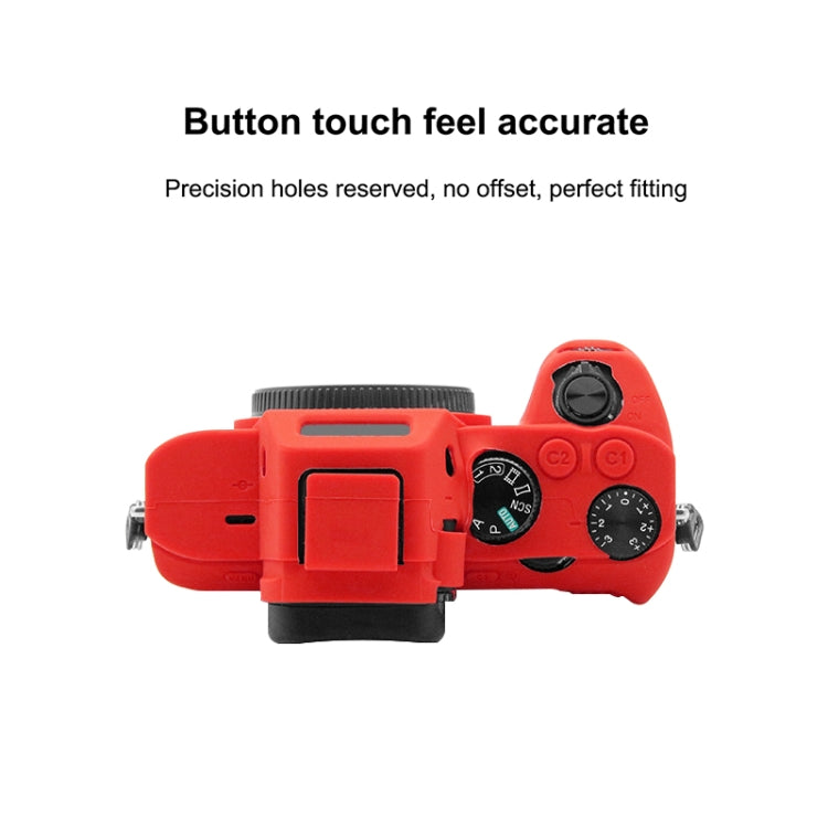 PULUZ Soft Silicone Protective Case for Sony ILCE-7MII / 7SMII / 7RMII(Red) - Camera Accessories by PULUZ | Online Shopping UK | buy2fix