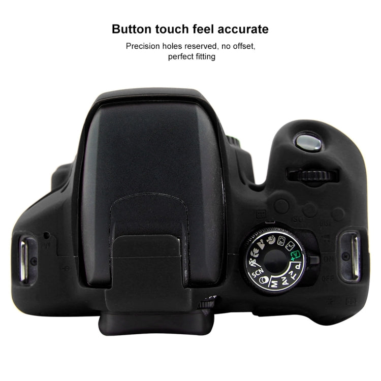 PULUZ Soft Silicone Protective Case for Canon EOS 800D(Black) - Camera Accessories by PULUZ | Online Shopping UK | buy2fix