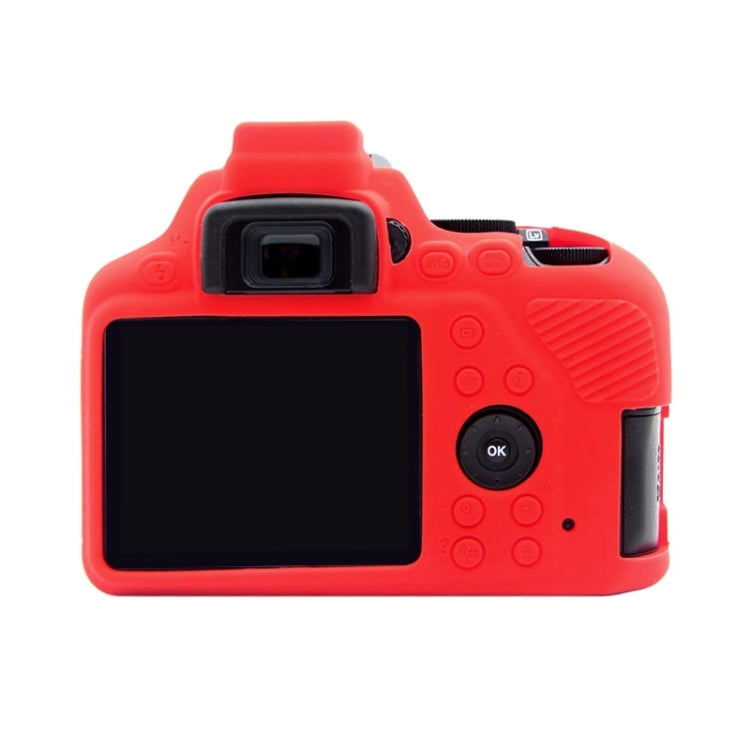 PULUZ Soft Silicone Protective Case for Nikon D3500(Red) - Camera Accessories by PULUZ | Online Shopping UK | buy2fix