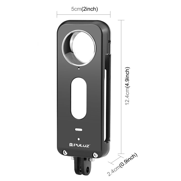 For Insta360 X3 PULUZ Metal Protective Cage Rig Housing Frame with Lens Protector(Black) - Mount & Holder by PULUZ | Online Shopping UK | buy2fix