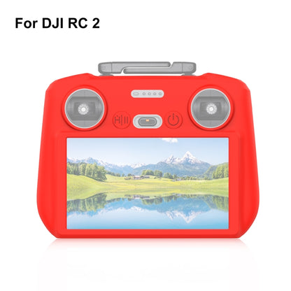 For DJI Mini 4 Pro / Air 3 Remote Control / DJI RC 2 with Screen PULUZ Silicone Protective Case (Red) - Carry Cases & Bags by PULUZ | Online Shopping UK | buy2fix