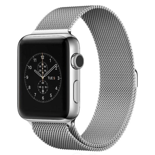 For Apple Watch 42mm Milanese Loop Magnetic Stainless Steel Watch Band(Silver) - Watch Bands by buy2fix | Online Shopping UK | buy2fix