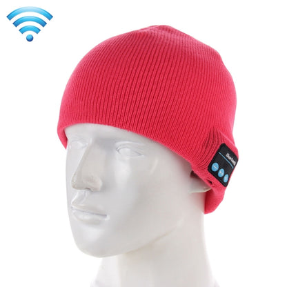 Knitted Bluetooth Headset Warm Winter Hat with Mic for Boy & Girl & Adults(Magenta) - Smart Wear by buy2fix | Online Shopping UK | buy2fix