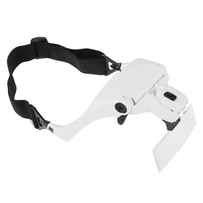 5 Lens 1.0X-3.5X Loupe Glasses Bracket Headband Magnifier with 2 LED Lights Eye Magnification Goggles Magnifying Tool(White) - Consumer Electronics by buy2fix | Online Shopping UK | buy2fix