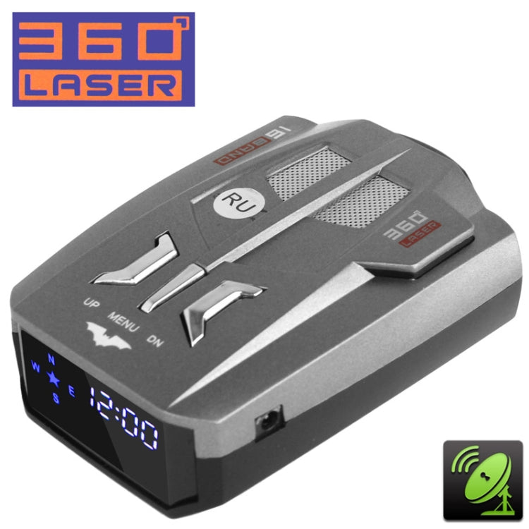 2 in 1 (360 Degrees Laser Full-Band Scanning Advanced Radar Detectors / Laser Defense Systems & GPS Location), Built-in Loud Speaker, Russia Language Only - In Car by buy2fix | Online Shopping UK | buy2fix