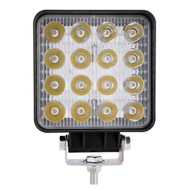 48W Bridgelux 4000lm 16 LED White Light Floodlight Engineering Lamp / Waterproof IP67 SUVs Light, DC 10-30V(Black) - In Car by buy2fix | Online Shopping UK | buy2fix