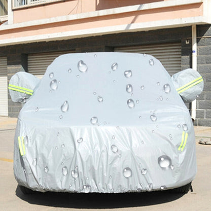 PEVA Anti-Dust Waterproof Sunproof Sedan Car Cover with Warning Strips, Fits Cars up to 4.5m(176 inch) in Length - PE Material by buy2fix | Online Shopping UK | buy2fix