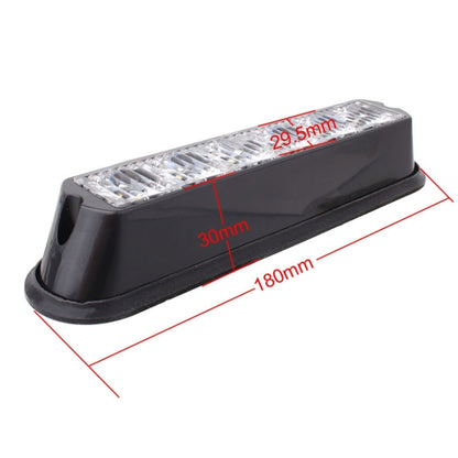 18W 1080LM 6-LED Blue Light Wired Car Flashing Warning Signal Lamp, DC 12-24V, Wire Length: 90cm - In Car by buy2fix | Online Shopping UK | buy2fix