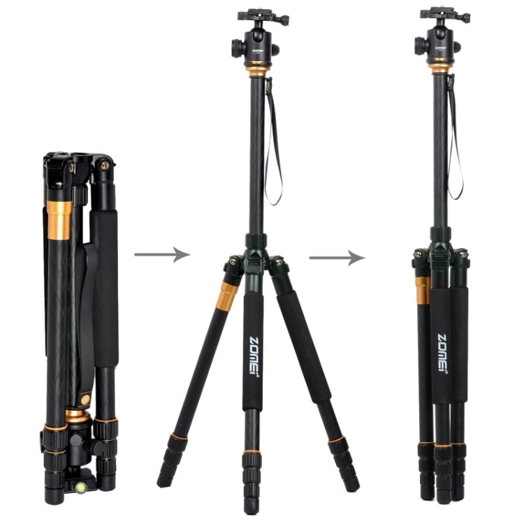 ZOMEI Z688 Portable Professional Travel Magnesium Alloy Material Tripod Monopod with Ball Head for Digital Camera - Camera Accessories by ZOMEI | Online Shopping UK | buy2fix