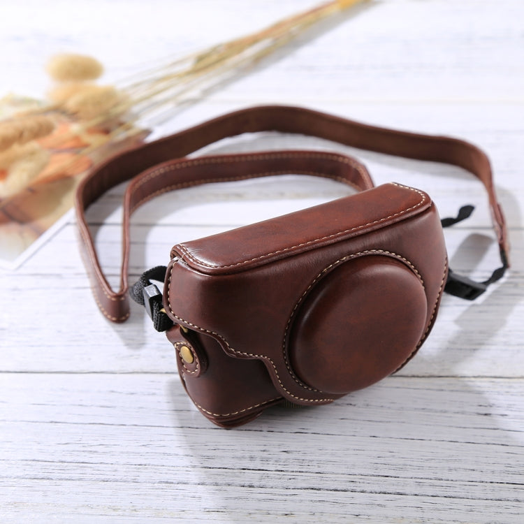 Retro Style PU Leather Camera Case Bag with Strap for Sony RX100 M3 / M4 / M5(Coffee) - Camera Accessories by buy2fix | Online Shopping UK | buy2fix