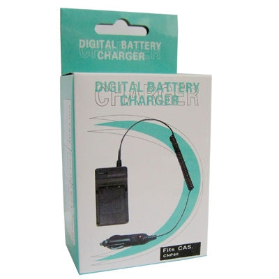 Digital Camera Battery Charger for CASIO CNP-60(Black) - Battery Car Charger by buy2fix | Online Shopping UK | buy2fix
