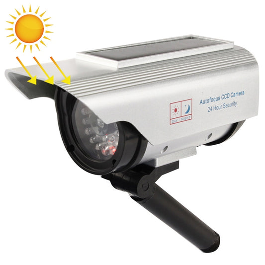 Solar Powered Realistic Looking Dummy Camera with Flashing Red LED Light - Security by buy2fix | Online Shopping UK | buy2fix