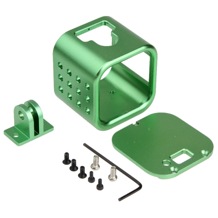 Housing Shell CNC Aluminum Alloy Protective Cage with Insurance Back Cover for GoPro HERO5 Session /HERO4 Session /HERO Session(Green) - DJI & GoPro Accessories by buy2fix | Online Shopping UK | buy2fix