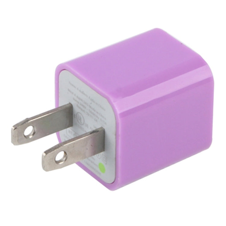 US Plug USB Charger(Purple) - Apple Accessories by buy2fix | Online Shopping UK | buy2fix