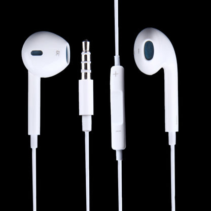 3.5mm Earphones with Wired Control and Mic for Android Phones / PC / MP3 Player / Laptops(White) - Apple Accessories by buy2fix | Online Shopping UK | buy2fix