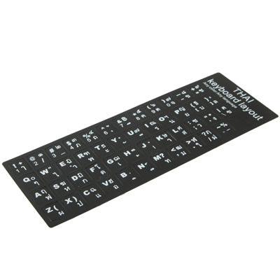 Thai Learning Keyboard Layout Sticker for Laptop / Desktop Computer Keyboard(Black) - Computer & Networking by buy2fix | Online Shopping UK | buy2fix