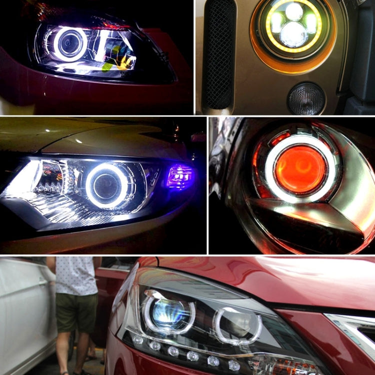 70mm 5W 180LM Angel Eyes Circles Car Headlight White Light COB LED Lights for Vehicles, DC 12-24V - In Car by buy2fix | Online Shopping UK | buy2fix