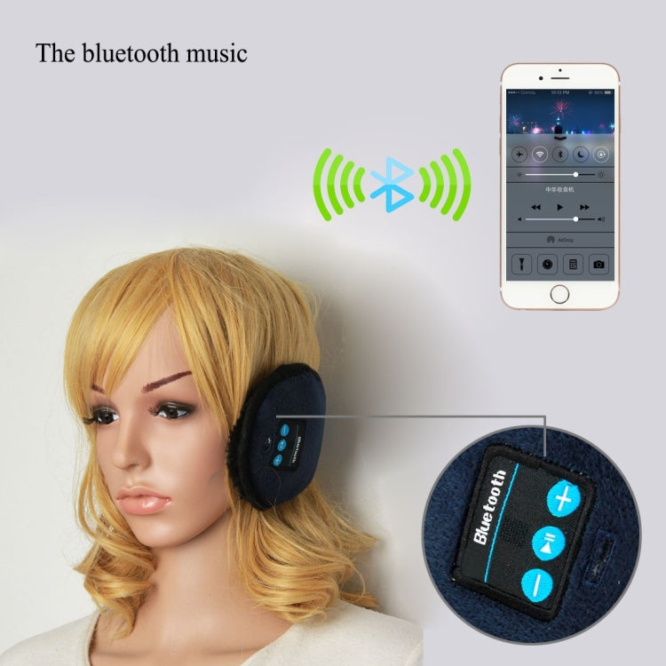 My-Call Bluetooth V3.0 Headset Warm Winter Earmuff for iPhone 6s & 6s Plus, iPhone 6 & 6 Plus/ iPhone 5 & 5S / iPhone 4 & 4S and Other Bluetooth Devices(Dark Blue) - Smart Wear by buy2fix | Online Shopping UK | buy2fix