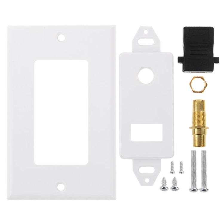 HDMI Female + RCA Female Plug Wall Plate Panel - Consumer Electronics by buy2fix | Online Shopping UK | buy2fix