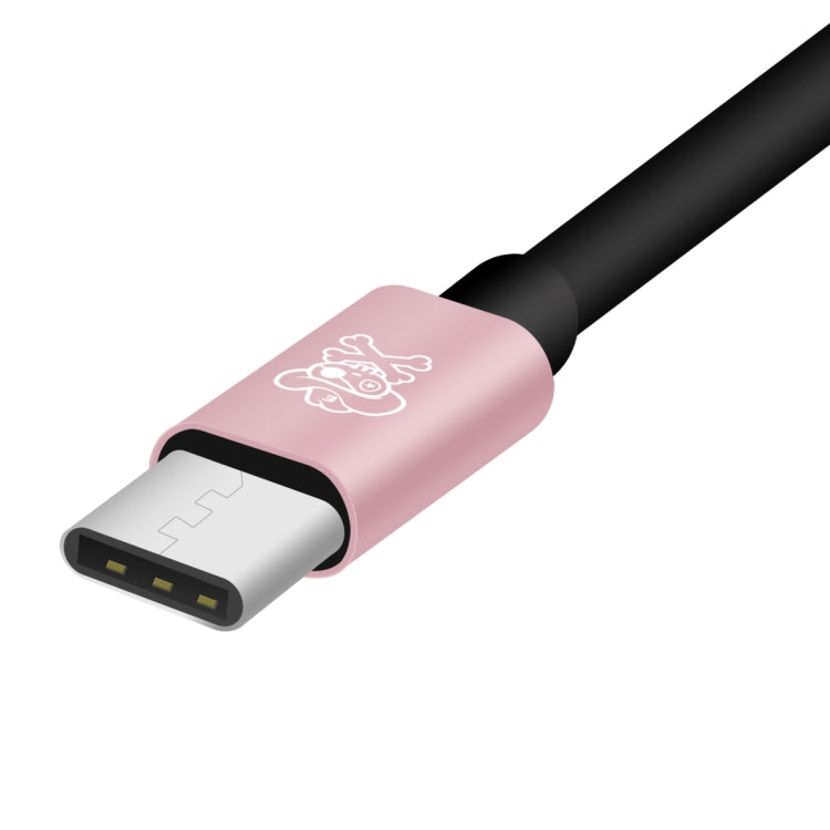 ENKAY Hat-ptince Type-C to Type-C&3.5mm Jack Charge Audio Adapter Cable, For Galaxy, HTC, Google, LG, Sony, Huawei, Xiaomi, Lenovo and Other Android Phone(Rose Gold) - Audio Adapter by ENKAY | Online Shopping UK | buy2fix