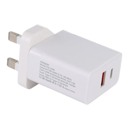 24W PD + QC3.0 Fast Charger Power Adapter Plug Adapter UK Plug - Consumer Electronics by buy2fix | Online Shopping UK | buy2fix