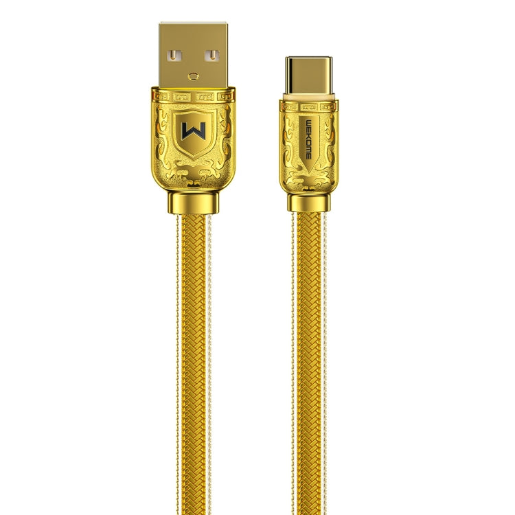 WK WDC-161 6A Type-C / USB-C Fast Charging Data Cable, Length: 1m(Gold) - USB-C & Type-C Cable by WK | Online Shopping UK | buy2fix