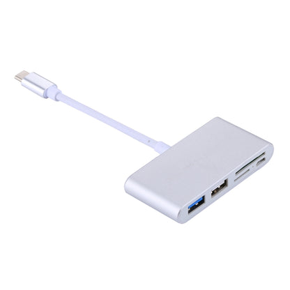 5 in 1 Micro SD + SD + USB 3.0 + USB 2.0 + Micro USB Port to USB-C / Type-C OTG COMBO Adapter Card Reader for Tablet, Smartphone, PC(Silver) - Computer & Networking by buy2fix | Online Shopping UK | buy2fix