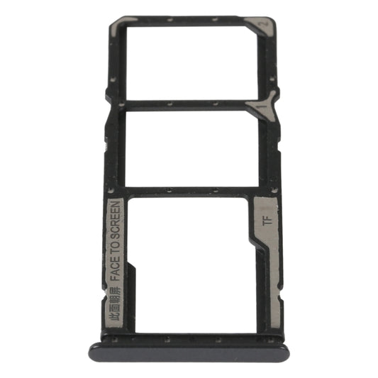 SIM Card Tray + SIM Card Tray + Micro SD Card Tray For Xiaomi Redmi Note 11E (Black) - Card Tray by buy2fix | Online Shopping UK | buy2fix