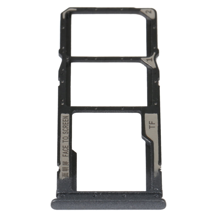 SIM Card Tray + SIM Card Tray + Micro SD Card Tray For Xiaomi Redmi 10 Power (Black) - Card Tray by buy2fix | Online Shopping UK | buy2fix