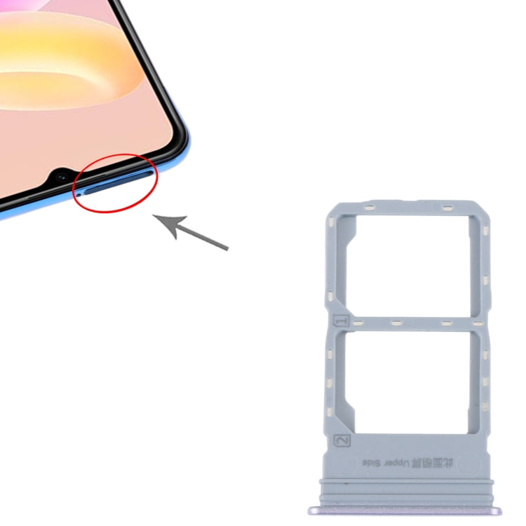 For vivo Y55S 5G SIM Card Tray + SIM Card Tray (Pink) - Card Socket by buy2fix | Online Shopping UK | buy2fix